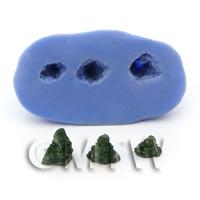 Dolls House 3 Piece Reusable Christmas Trees Silicone Mould