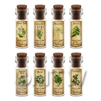 Dolls House Apothecary Short Herb Colour Label And Bottle Set 6