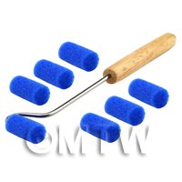 1/12th scale - Soft Teflon Mini Craft Roller with 7 Small Roller Attatchments