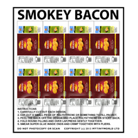 Dolls House Miniature Packaging Sheet of 8 Walkers Smokey Bacon Crisps