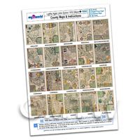 Dolls House 20 John Speed UK County Maps A4 Value Sheet 1
