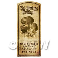 Dolls House Miniature Apothecary Stinking Brittlegill Fungi Label