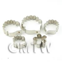 Set of 5 Assorted Size Metal Strawberry Craft Cutters