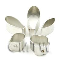 Set of 5 Assorted Size Metal Cattleya Craft Cutters