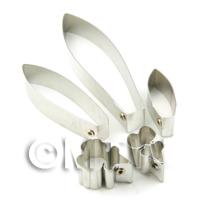 Set of 5 Assorted Size Metal Oncidium Orchid Sugar Craft Cutters