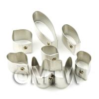 Set of 7 Metal Ladys Slipper Concolor Orchid Craft Cutters