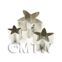 Set of 3 Assorted Size Metal Star Sugar Craft Cutters