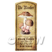 Dolls House Miniature Apothecary The Blusher Fungi Colour Label