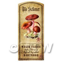 Dolls House Miniature Apothecary The Sickener Fungi Colour Label