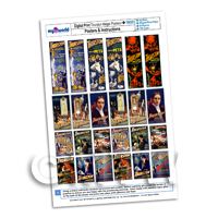 Dolls House Miniature Complete Set Thurston Magic Posters A4 Value Sheet