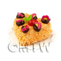 Miniature 22mm Orange Iced Heart Cake 