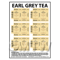 Dolls House Miniature Packaging Sheet of 6 Twinings Earl Grey