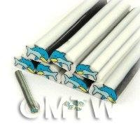 Unbaked Dolphin Cane Nail Art And Jewellery UNC04