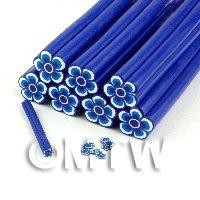 Unbaked Blue Flower Cane Nail Art And Jewellery UNC09
