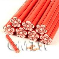 Unbaked Red Flower Cane Nail Art And Jewellery UNC11