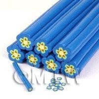 Unbaked Blue Flower Cane Nail Art And Jewellery UNC21
