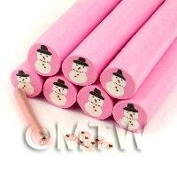 Unbaked Christmas Snowman Cane Nail Art And Jewellery UNC45