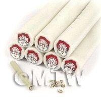 Unbaked Father Christmas Cane Nail Art And Jewellery UNC47