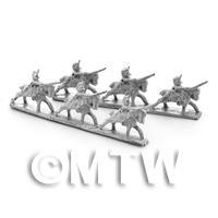 6 Dolls House Unpainted British Heavy Dragoons Charging