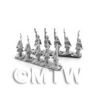 10 Dolls House Miniature Unpainted Metal Marching Highlanders