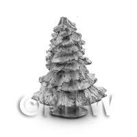 Dolls House Miniature Unpainted Metal Fir Tree