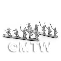 10 Dolls House Miniature Unpainted Metal Mahdist Spearmen
