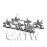 6 Dolls House Miniature Unpainted Metal Mahdist Cavalry