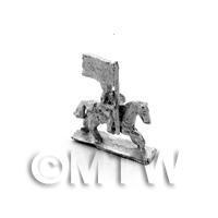 1 Dolls House Miniature Unpainted Metal Mahdist Cavalry Flagbearer