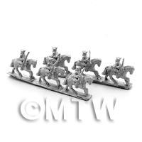 6 Dolls House Metal Marlburian British Light Cavalry