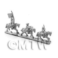 10 Dolls House Metal Marlburian British Light Cavalry Flag Group