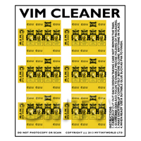 Dolls House Miniature sheet of 6 Vim Cleaner Boxes