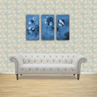 wallpaper in a modern setting to show scale