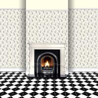 wallpaper on chimney breast to show scale