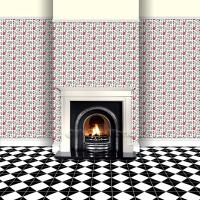 wallpaper on chimney breast to show scale