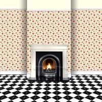 wallpaper on chimney breast to show scale