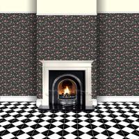 wallpaper on chimney breast to show scale