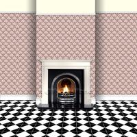 wallpaper on chimney breast to show scale