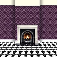 wallpaper on chimney breast to show scale