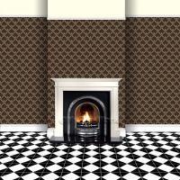 wallpaper on chimney breast to show scale