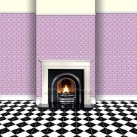wallpaper on chimney breast to show scale