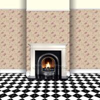 wallpaper on chimney breast to show scale