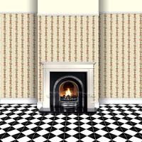 wallpaper on chimney breast to show scale