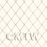 Dolls House Miniature Diamonds On Pale Cream Wallpaper