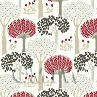 Dolls House Miniature Styalised Forest Wallpaper