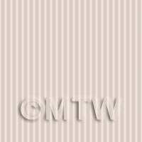 Pack of 5Dolls House Miniature Pale Beige Thin Striped Wallpaper