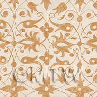 Dolls House Miniature Sand Colour Wood Cut Wallpaper