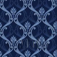 Dolls House Miniature Indigo Classic Wallpaper Design 