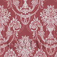 Pack of 5 Dolls House Miniature Burgandy Chandelier Damask Wallpaper 