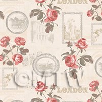 Dolls House Miniature Red Roses And Picture Frames Wallpaper 