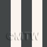 Dolls House Miniature Thick Dark Grey Striped Wallpaper 